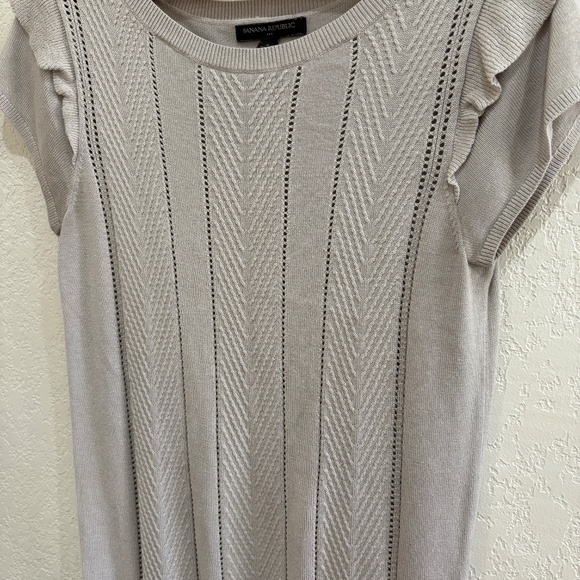 Banana Republic Knit Sweater Top‎ Women’s Small Beige - Picture 6 of 6
